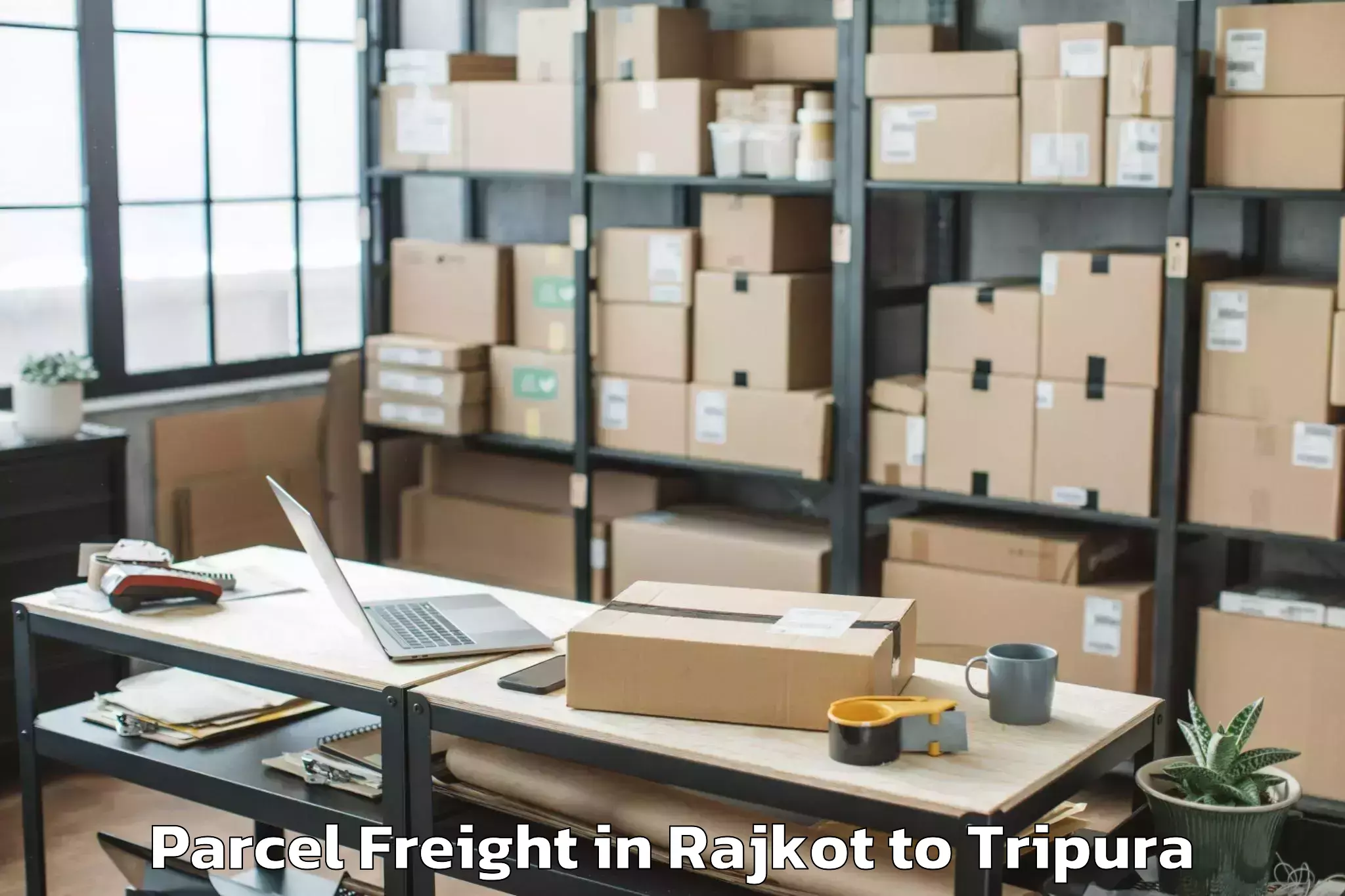 Book Your Rajkot to Tripura Parcel Freight Today